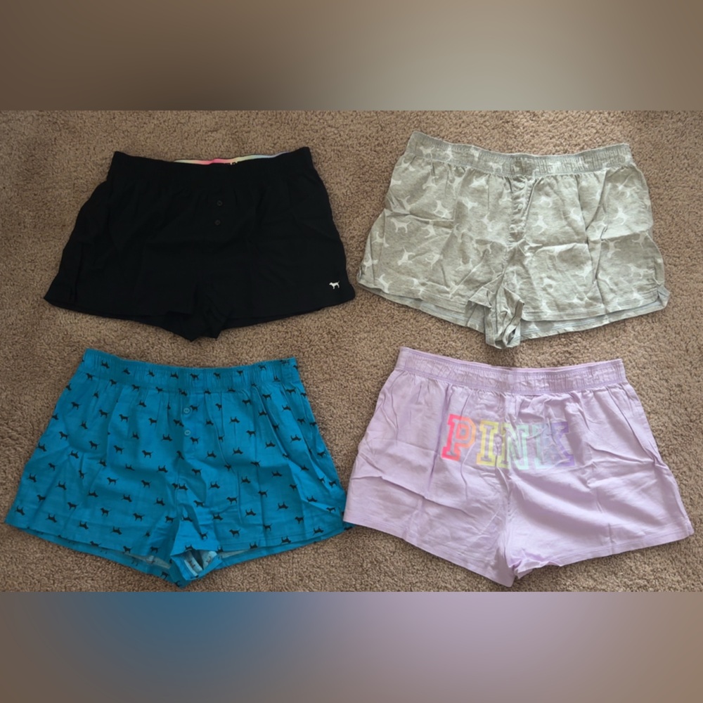 PINK Victoria's Secret Shorts Set - Blue, Black, Pink, Gray